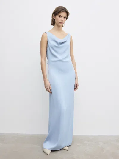 House Of Dagmar Waterfall Maxi Dress In Dove Blue
