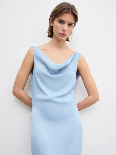 House Of Dagmar Waterfall Maxi Dress In Dove Blue