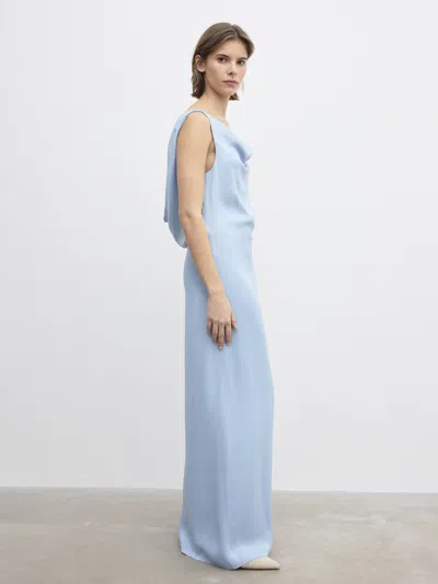 House Of Dagmar Waterfall Maxi Dress In Dove Blue