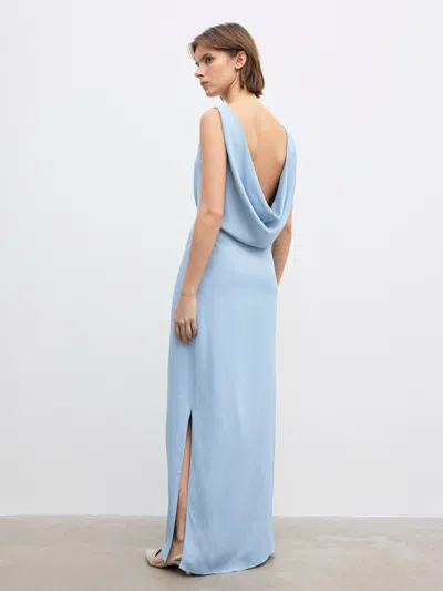 House Of Dagmar Waterfall Maxi Dress In Dove Blue