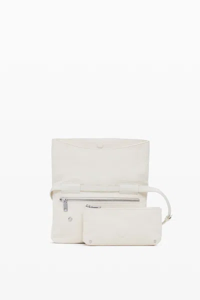 Desigual Cotton Canvas Crossbody Bag In Beige