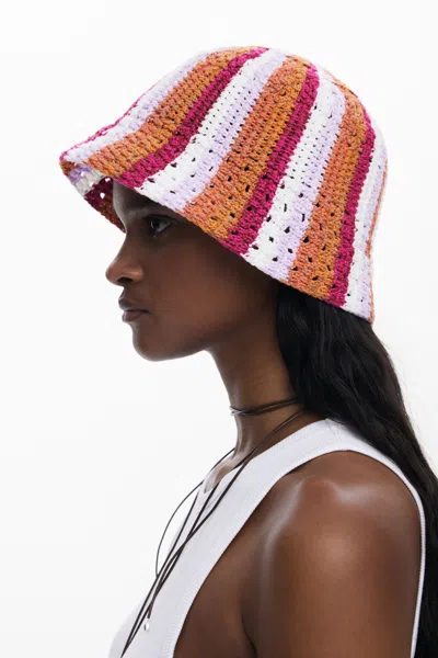 Desigual バケットクロシェット帽 In Red