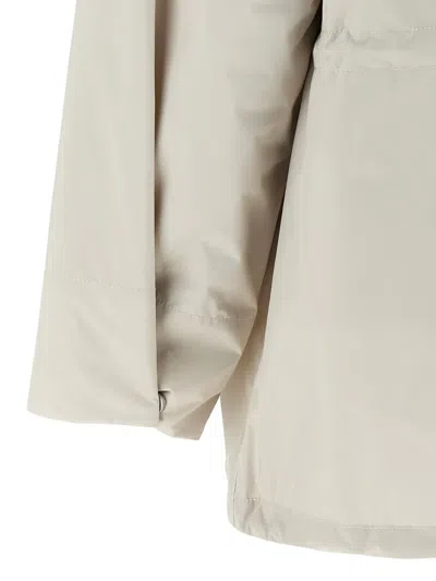 Yves Salomon Cropped Performance Fabric Parka In Neutrals
