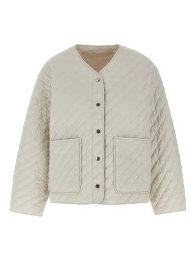 Yves Salomon Cropped Performance Fabric Parka In Neutrals