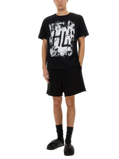 Helmut Lang Scribble T-shirt In Black