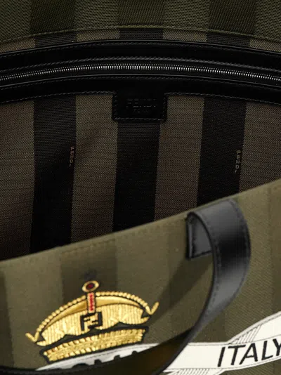 Fendi Structured Tote Bag With Detachable Strap And Top Handles In Multicolor