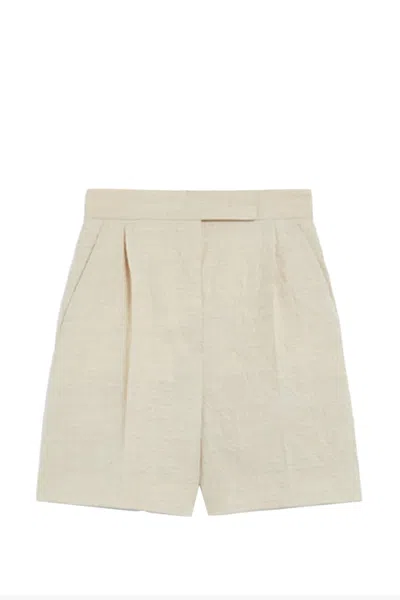 Max Mara Jessica Pleated Shorts In Beige