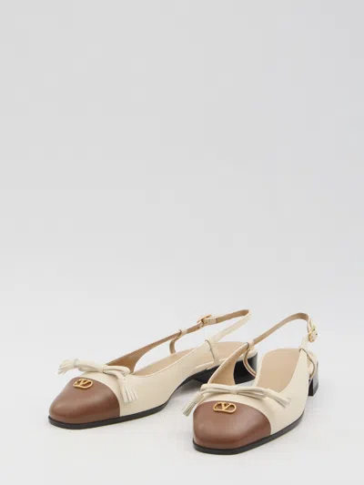 Valentino Slingback Ballerina 25mmm In Beige