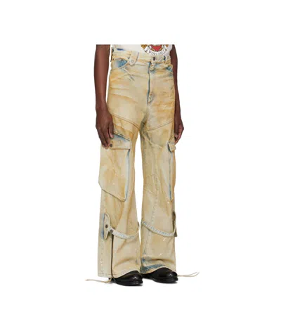 Egonlab Beige Cargo Jeans In Neutral