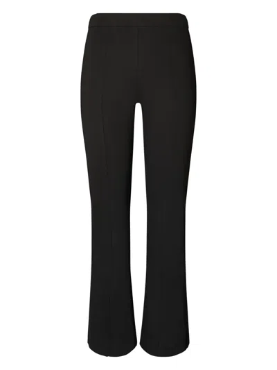 Tory Burch Flared Cropped Compression Trousers In Black