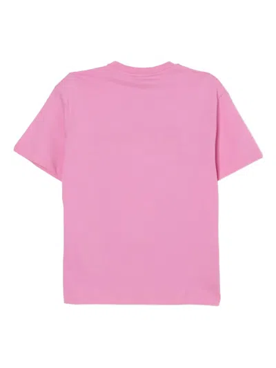 Msgm Cotton T-shirt In Pink