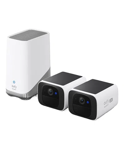 Eufy Security S220 Solar-powered 2k Security Camera Kit With Homebase 3 In White