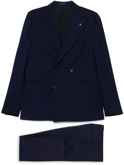 Tagliatore Virgin Wool Suit In Blue