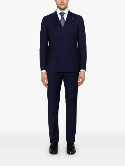 Tagliatore Virgin Wool Suit In Blue