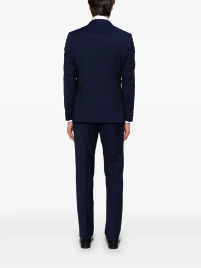 Tagliatore Virgin Wool Suit In Blue