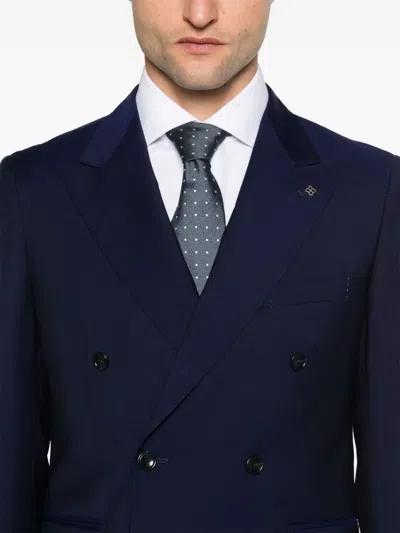 Tagliatore Virgin Wool Suit In Blue