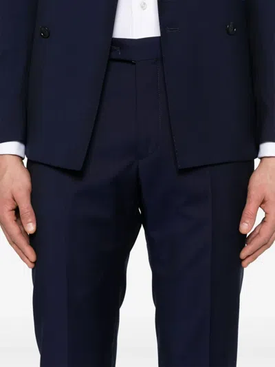 Tagliatore Virgin Wool Suit In Blue