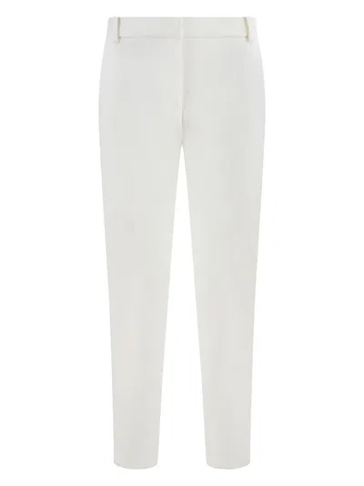 Pinko Tailored White Trousers With Side Pockets In Z05 Bianco