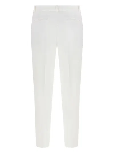 Pinko Tailored White Trousers With Side Pockets In Z05 Bianco