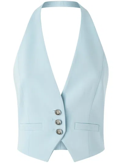 Pinko Pastel Blue 'moretta' Top In Blue