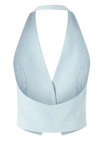 Pinko Pastel Blue 'moretta' Top In Blue