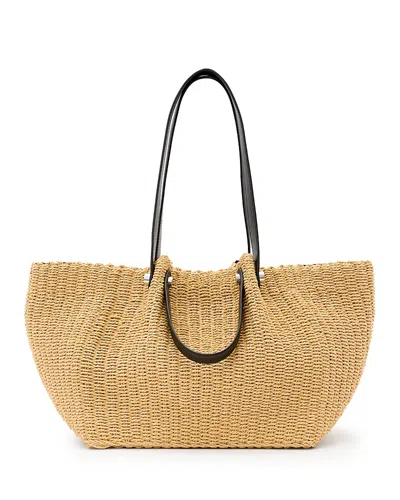 Allsaints Paper Straw Allington Tote Bag In Natural