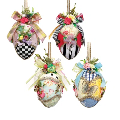 Mark Roberts Fabric Jeweled Easter Eggs 6, Set Of 4