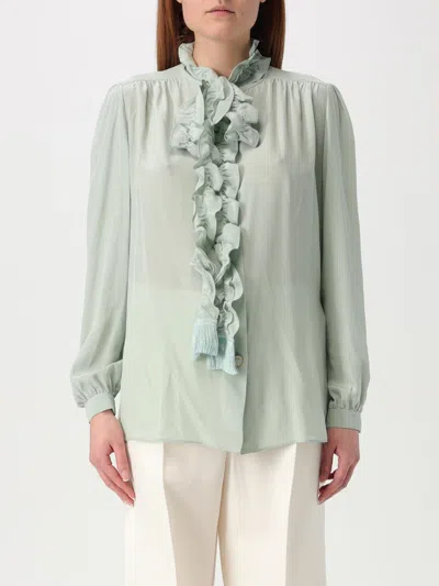 Valentino Silk Blouse With Bow Detail In Cream