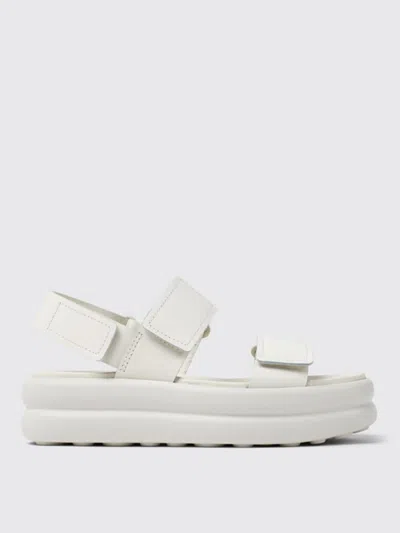 Camper Pelotas Flota Up Platform Sandal In White