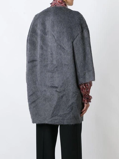 Shop Giambattista Valli Wide Sleeve Coat - Grey