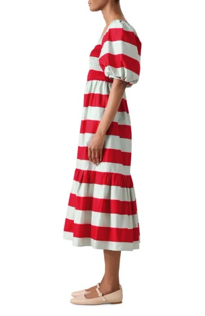 Lk Bennett Ruby Bold Stripe Maxi Dress In Red Multi