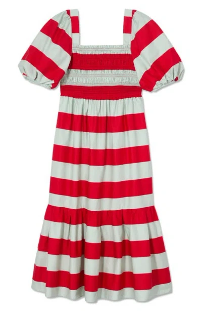 Lk Bennett Ruby Bold Stripe Maxi Dress In Red Multi