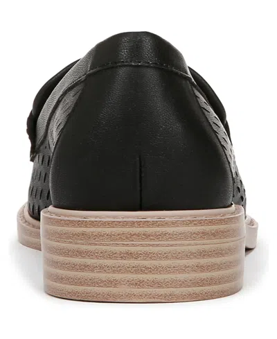 Franco Sarto Women's Carolyn Low Profile Tassel Loafers In Black Faux Leather