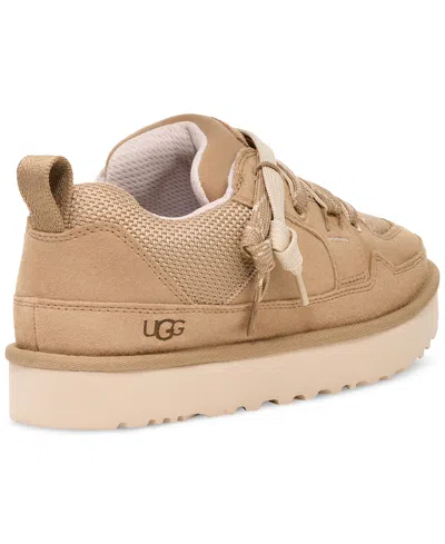 Ugg Sneakers Lo Lowmel With Mesh Inserts And Logo On The Side In Beige Suede For Men In Brown