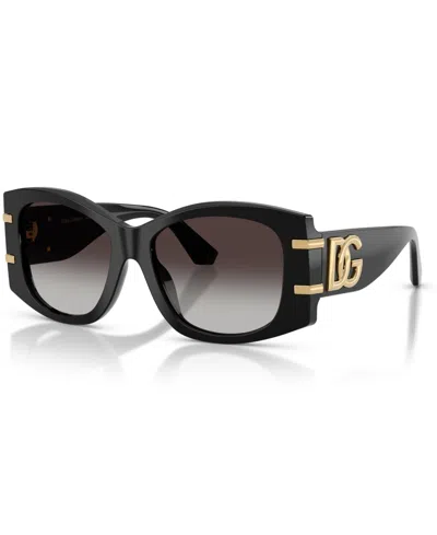 Dolce & Gabbana Womens Black Dg4501 Butterfly-frame Acetate Sunglasses