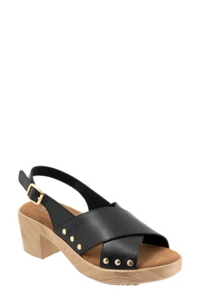 Softwalk Florence Platform Sandal In Black