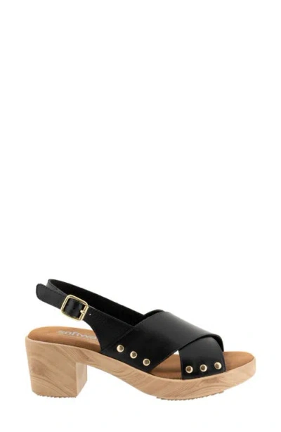 Softwalk Florence Platform Sandal In Black