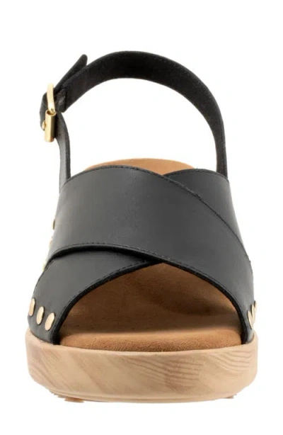 Softwalk Florence Platform Sandal In Black