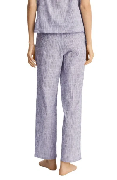 Mango Stripe Stretch Cotton Pajama Pants In Lilac