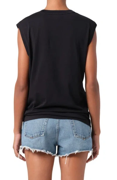 Agolde Parker Vintage Cut Off Short In Swapmeet In Black