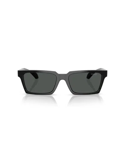 Versace 55mm Rectangular Sunglasses In Black