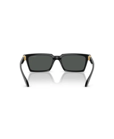 Versace 55mm Rectangular Sunglasses In Black