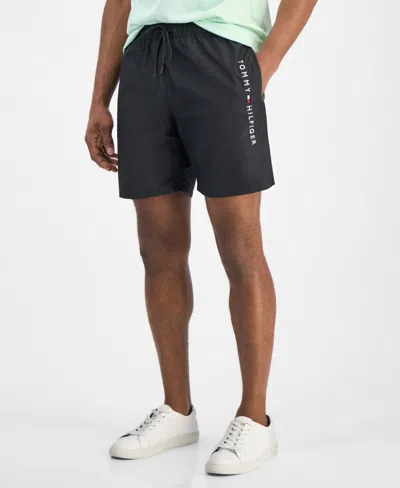 Tommy Hilfiger Medium Drawstring Mens Swim Shorts In Black