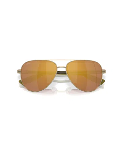 Costa Del Mar Loreto 56mm Polarized Aviator Sunglasses In Gold