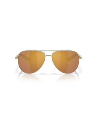 Costa Del Mar Loreto 56mm Polarized Aviator Sunglasses In Gold