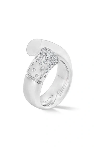 Tabayer Oera Pavé Diamond Ring In White Gold