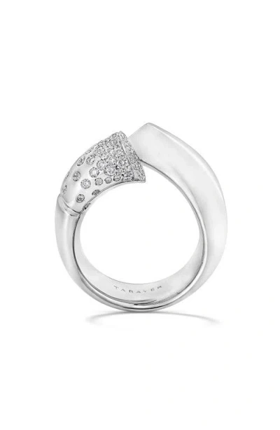 Tabayer Oera Pavé Diamond Ring In White Gold