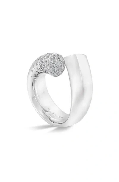 Tabayer Oera Pavé Diamond Ring In White Gold