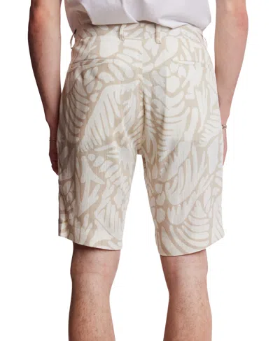 Paisley & Gray Men's Felix Slim Fit Abstract Print 8-1/2" Shorts In Tan  Cream