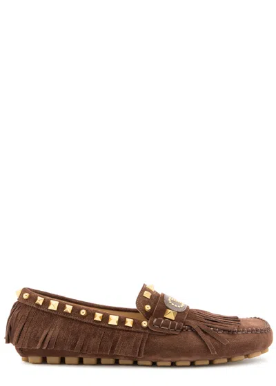 Valentino Driver Loafers In Brown